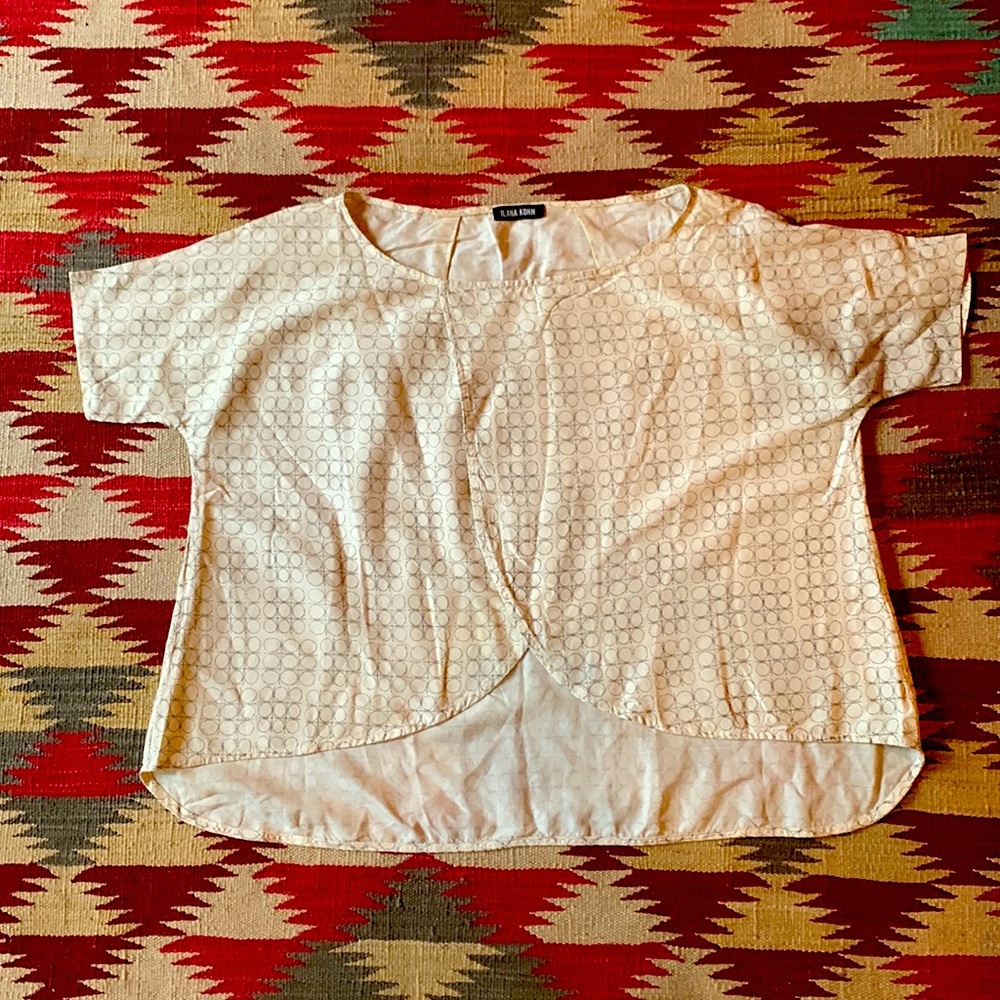 Ilana Kohn Linen/Silk Pattern Top Size Large